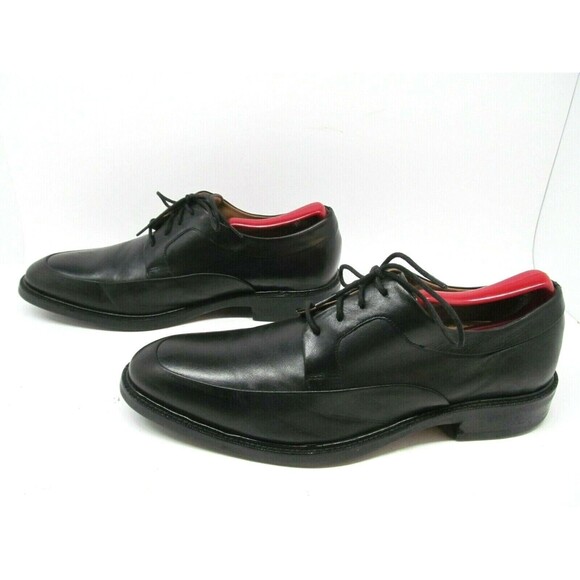 Cole Haan Grand Os Warren Black Leather Apron Toe Derbys Mens  Size US 8 M - Picture 3 of 11